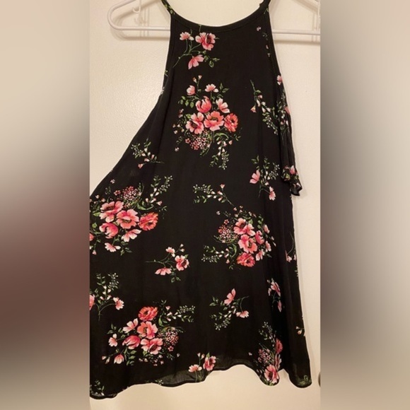 Aqua Girls' Cold-Shoulder Floral Dress, Big Kid Size Small - Picture 4 of 7